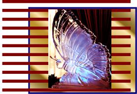 Creation Logo Butterfly Ice Sculpture